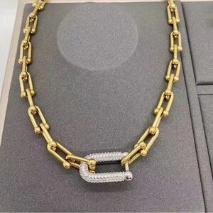 U-Link Gold and Silver Chain Necklace